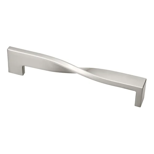 Twist Contemporary Cabinet Pull in brushed satin nickel, 160 mm