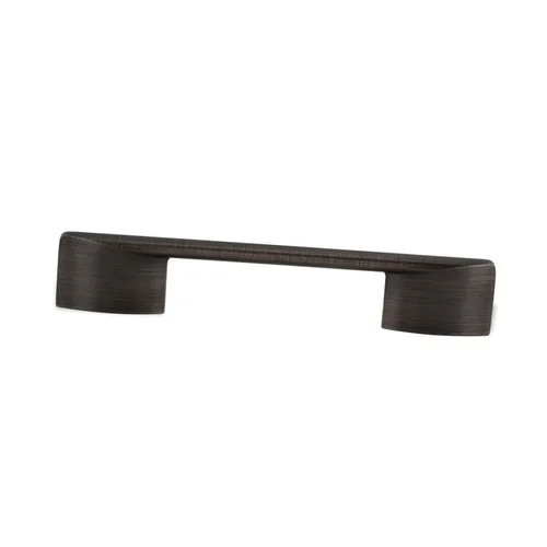 Lennox Contemporary Cabinet Pull in brushed black silver, 128 mm