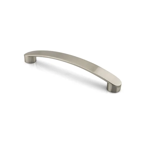 Alumina Contemporary Cabinet Pull, 128 mm, Brushed Satin Nickel