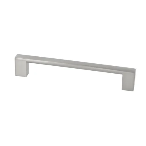 Alumina Contemporary Cabinet Pull, 192 mm, Brushed Satin Nickel