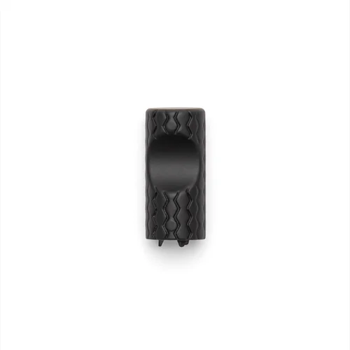 Trama Cabinet Knob by Roberto Marella in black silk