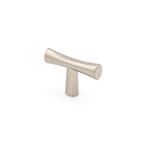 Nara Contemporary Cabinet T-Knob in brushed satin nickel