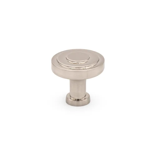 Centro Contemporary Cabinet Knob in brushed satin nickel