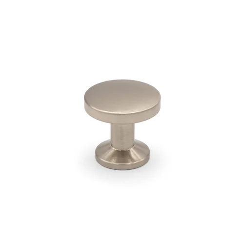 Wright Transitional Cabinet Knob in brushed satin nickel
