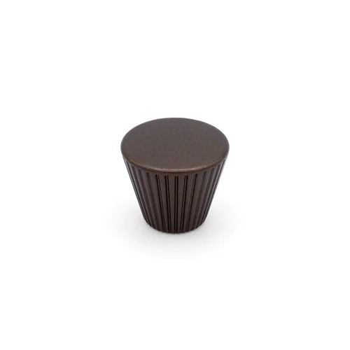 Lineas Fluted Cabinet Knob by Citterio Giulio in cocoa bronze