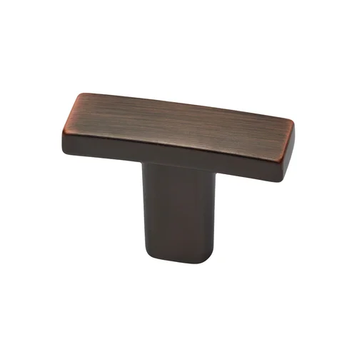 Kemsley Classic Cabinet T-Knob in antique copper bronze highlight