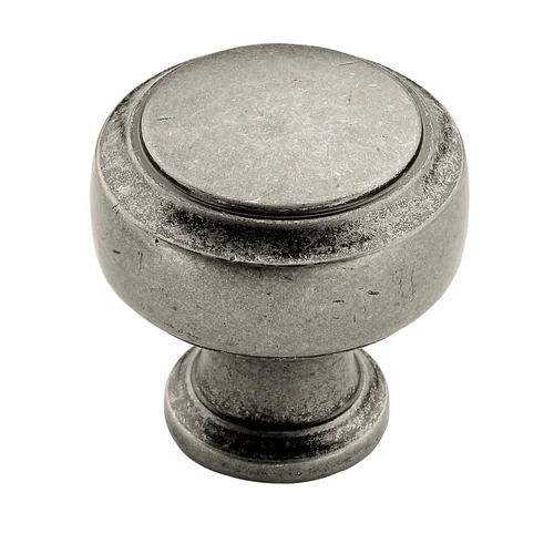 Highland Ridge Round Cabinet Knob in antique pewter
