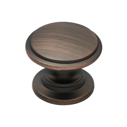Linwood Classic Cabinet Knob in antique copper bronze highlight