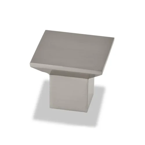 Alumina Contemporary Square Cabinet Knob, 37 mm, Brushed Satin Nickel
