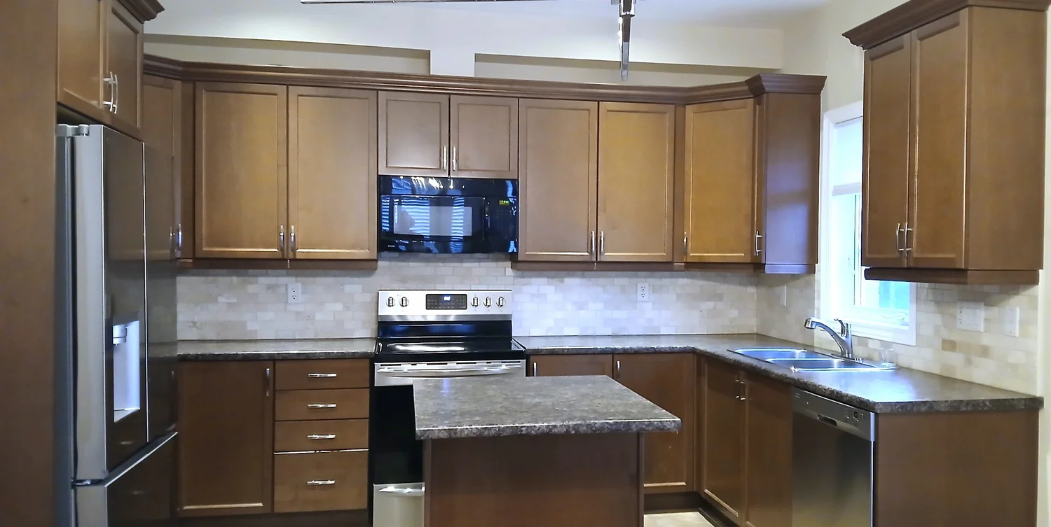A kitchen with its existing layout, before the upgrade