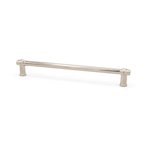 Bayonne Transitional Cabinet Pull in brushed satin nickel, 128 mm