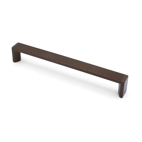 Lineas Cabinet Pull by Citterio Giulio in cocoa bronze, 160 mm