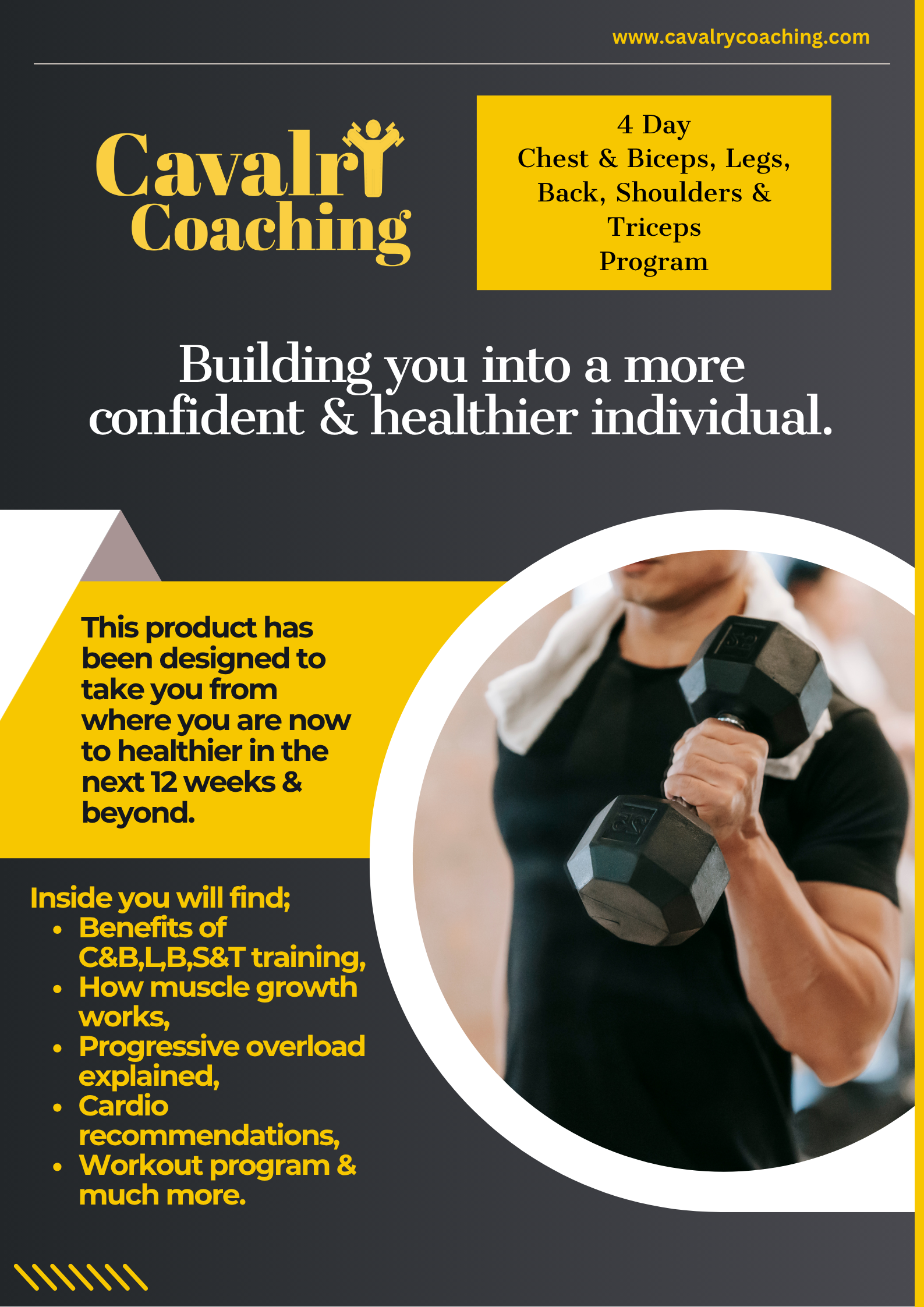 4 Day Chest & Biceps, Legs, Back, Shoulders & Triceps (Gym) Program