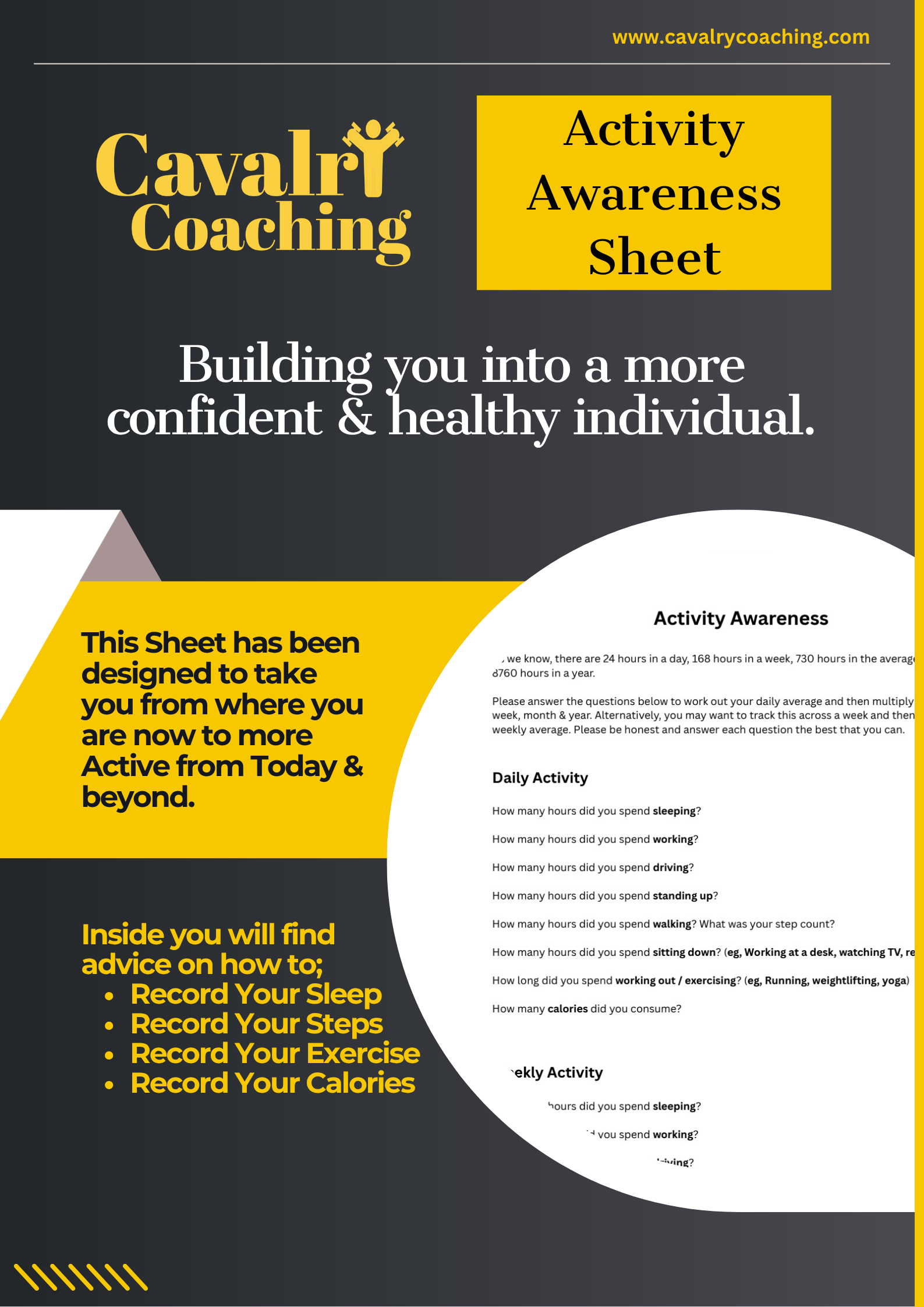FREE Activity Awareness Sheet