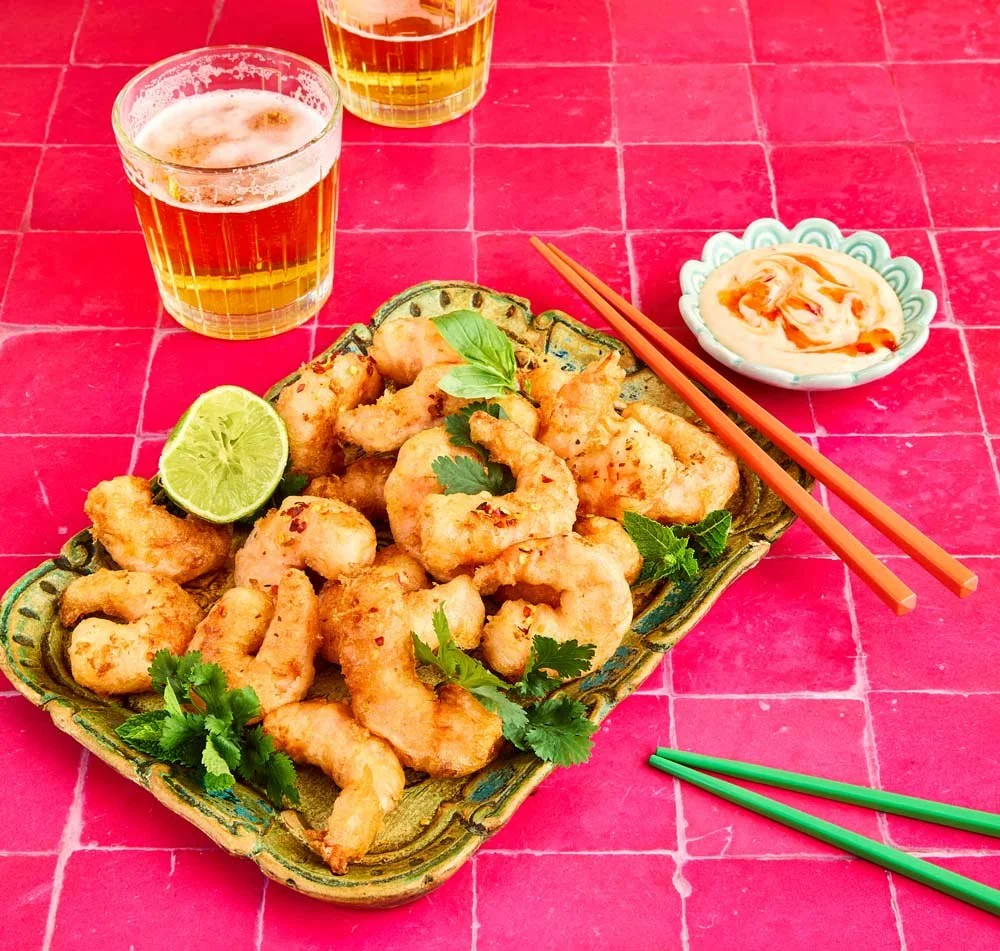 Thai Beer Battered Prawns