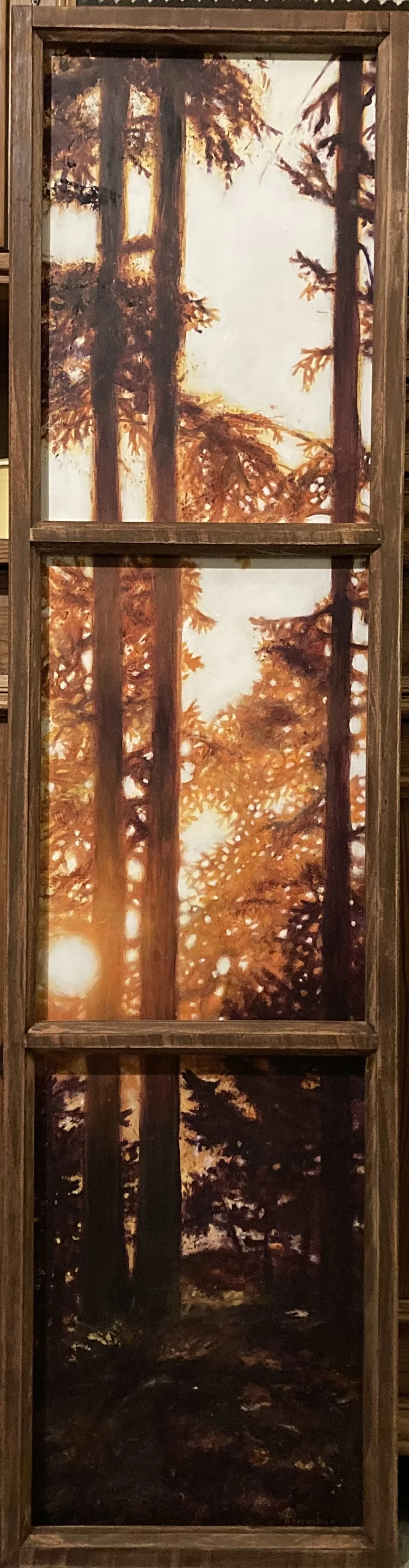 Ocre - Acrylique sur bois - 140X34 cm