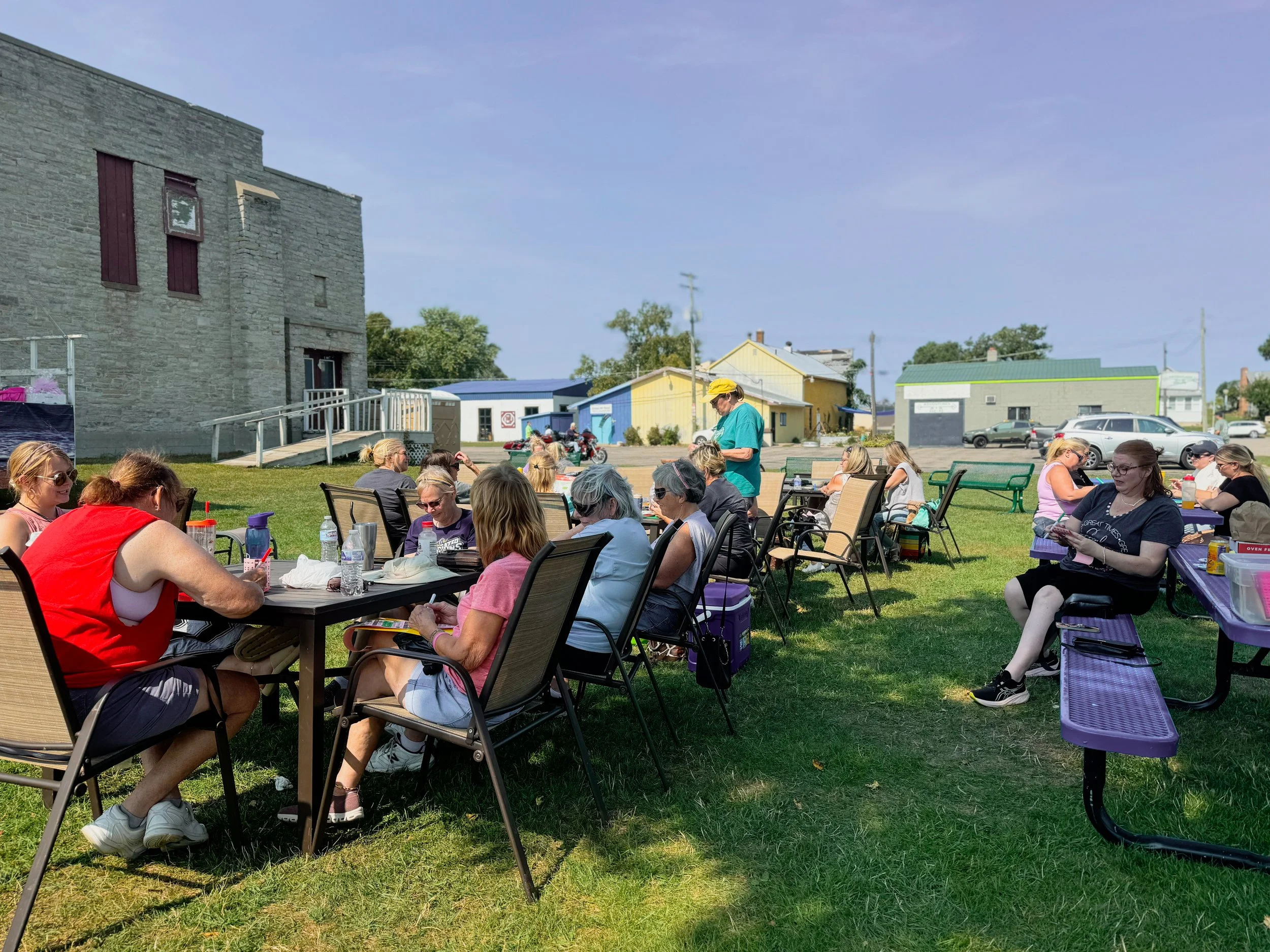 Ladies Bingo in the sunshine.