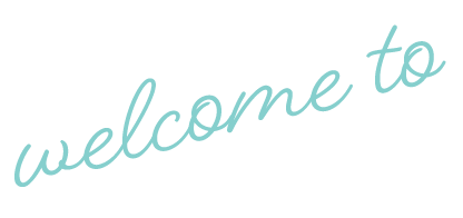 The image shows the words "welcome to" written in light blue cursive font.