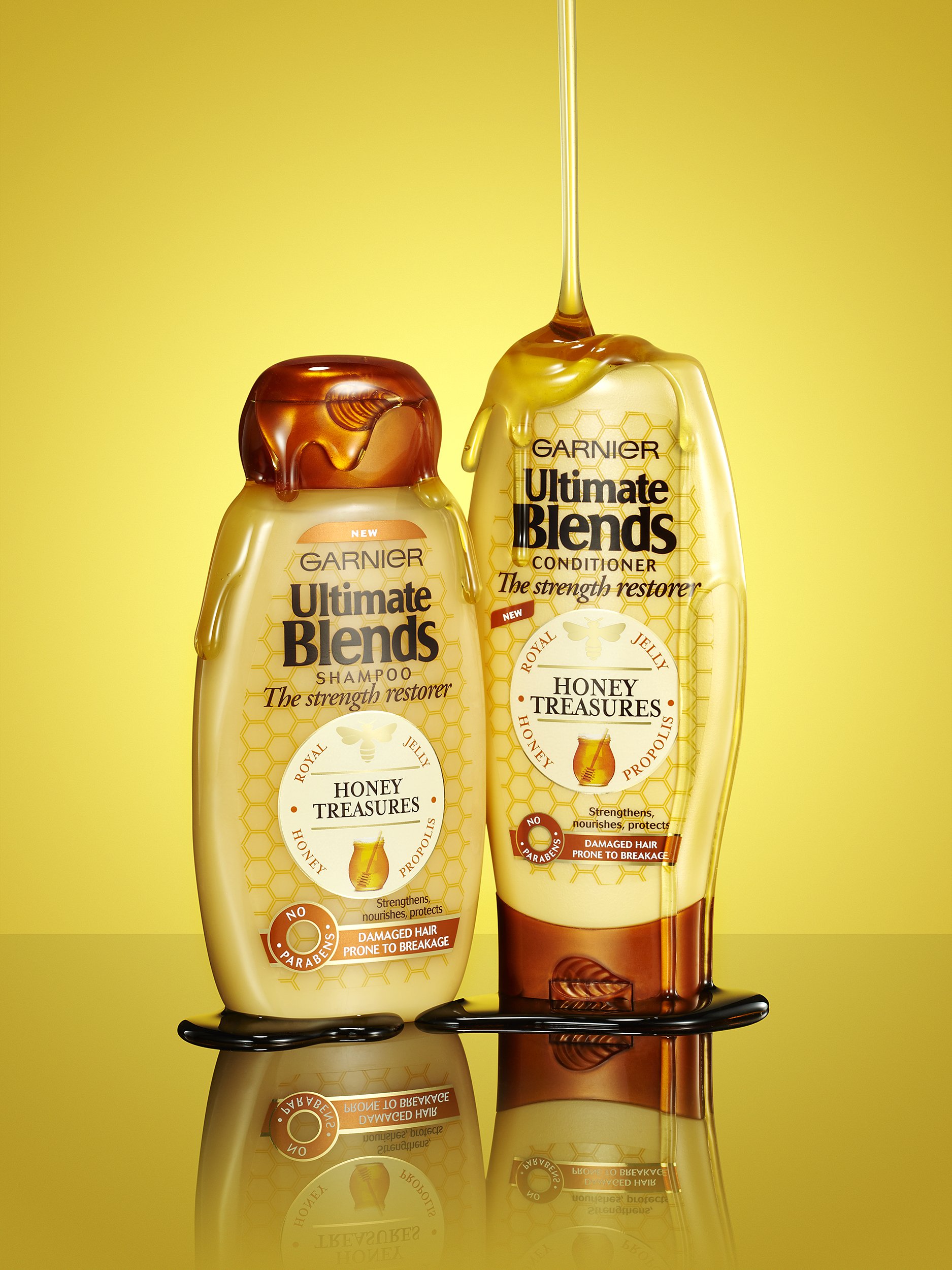 Garnier Ultimate Blends Shampoo &amp; Conditioner - advertising photography from Simon Lyle Ritchie