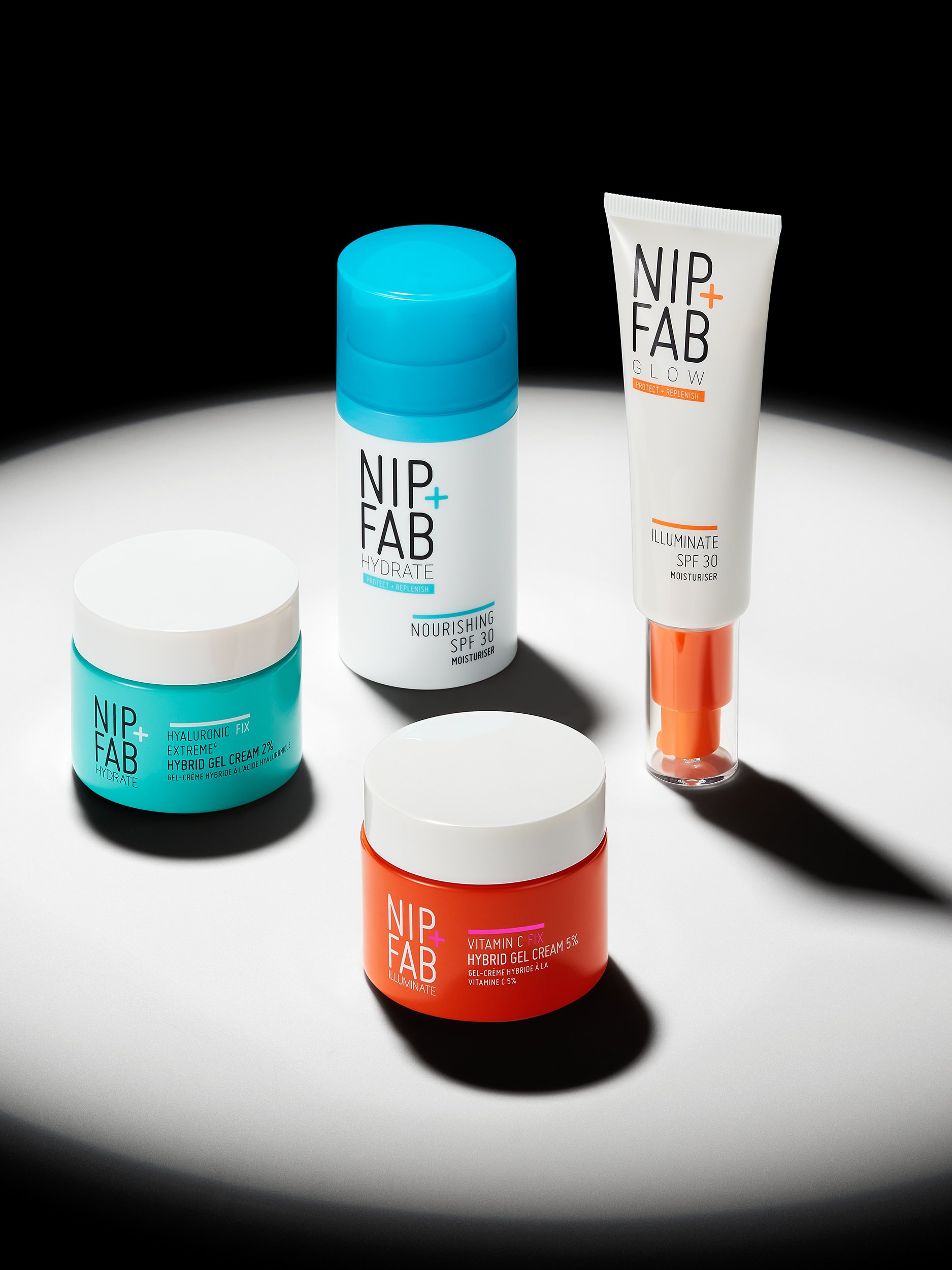 Nip + Fab hydrate and glow range - photography by Simon Lyle Ritchie