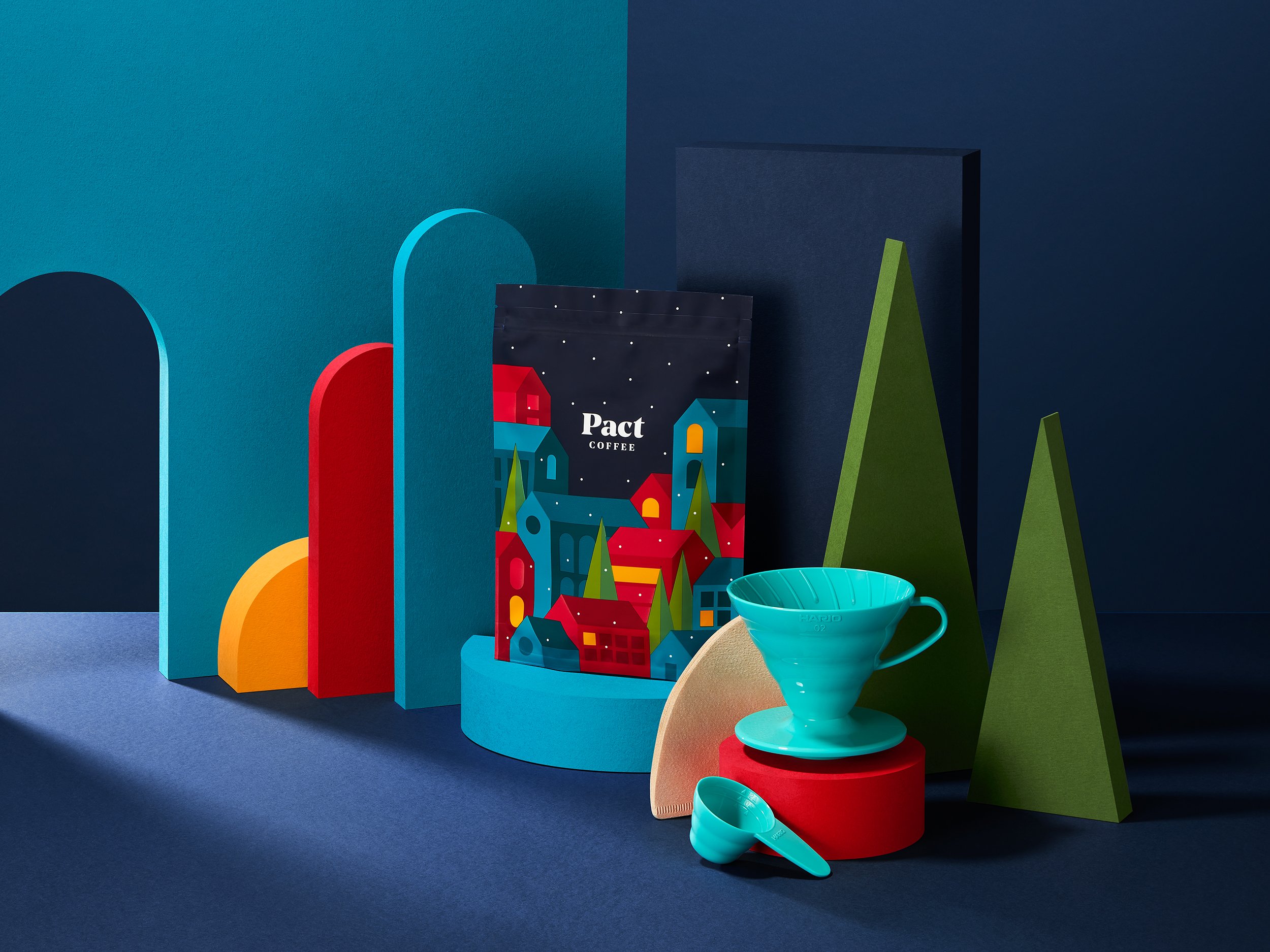 Pact Coffee Advent Box, V60, Bialetti and Aeropress - Product photography by Simon Lyle Ritchie
