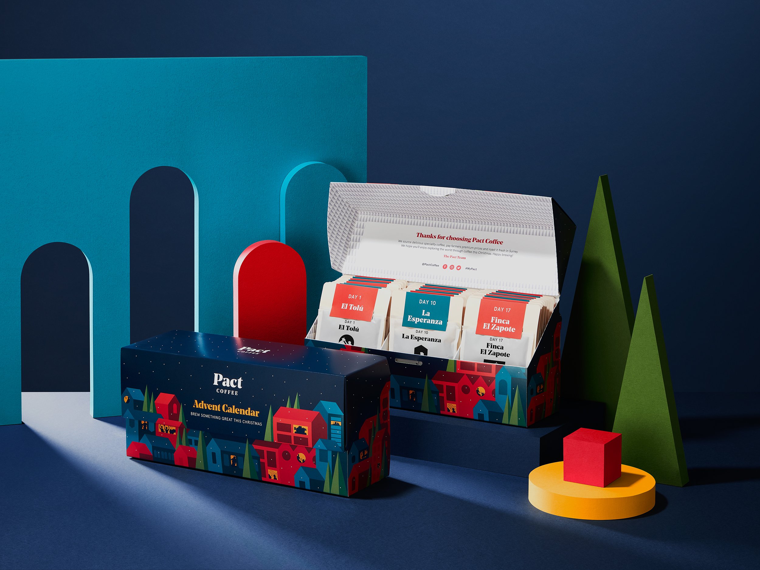 Pact Coffee Advent Box, V60, Bialetti and Aeropress - Product photography by Simon Lyle Ritchie