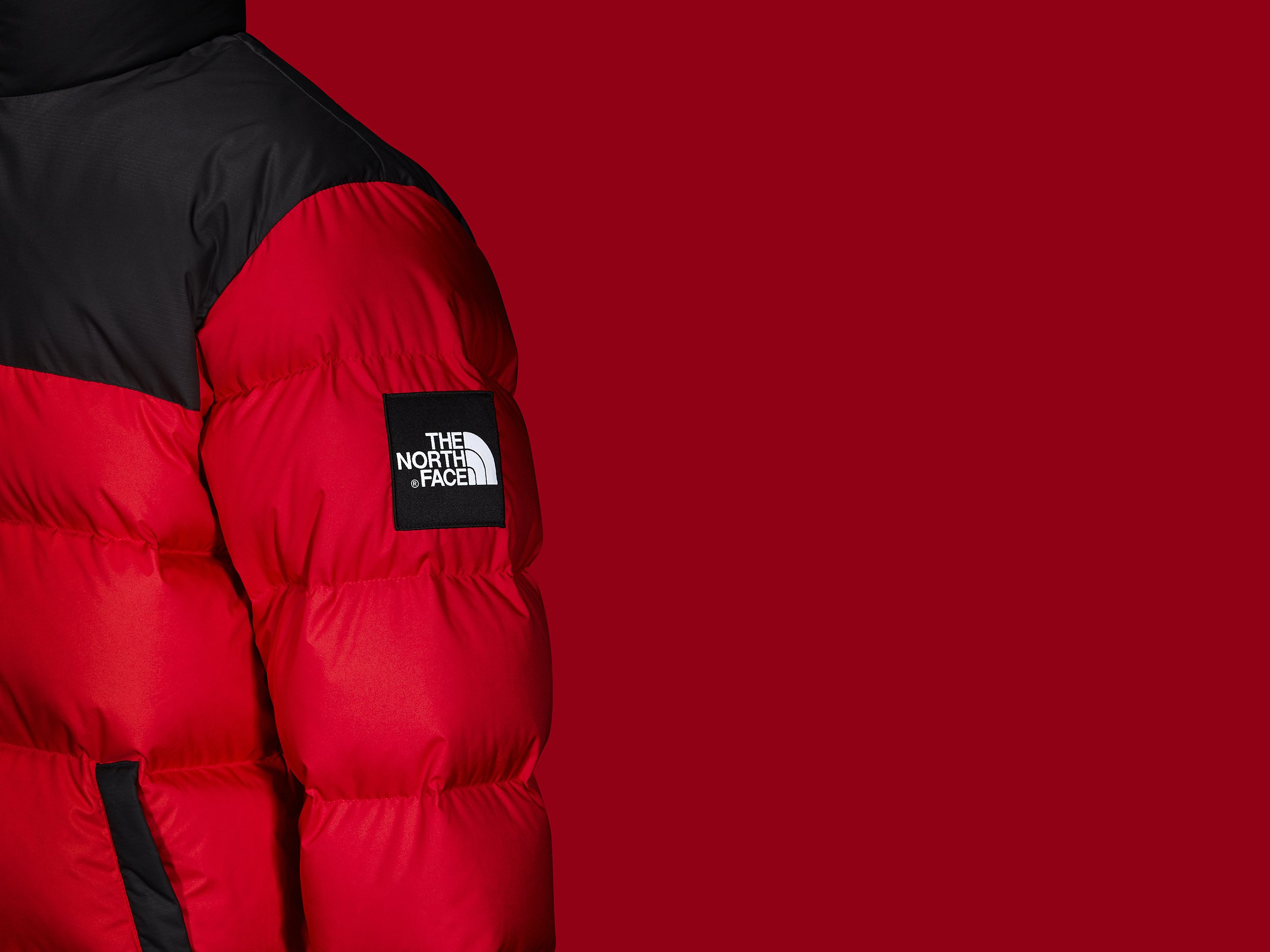 North Face Men's Nupste 2 Jacket in Cardinal Red - product photography by Simon Lyle Ritchie 