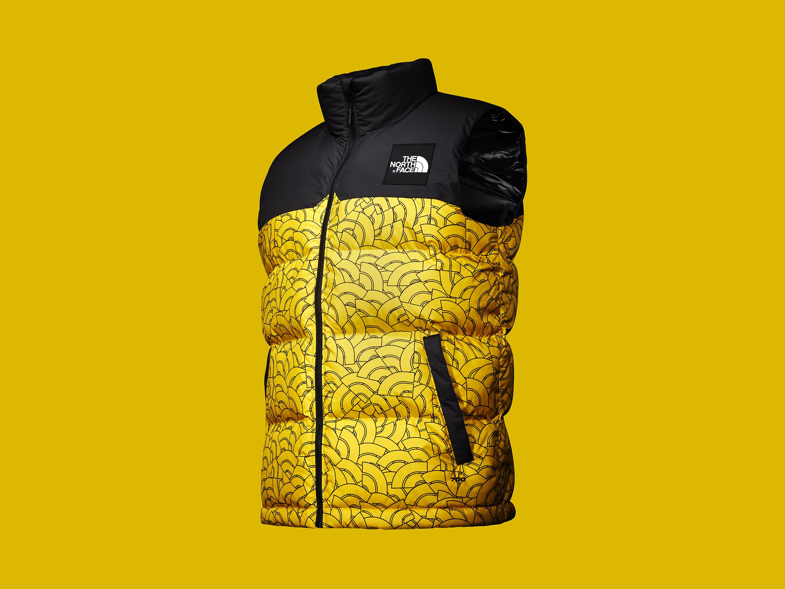 North Face Nupste Yellow Jacket shot by still life photographer Simon Lyle Ritchie
