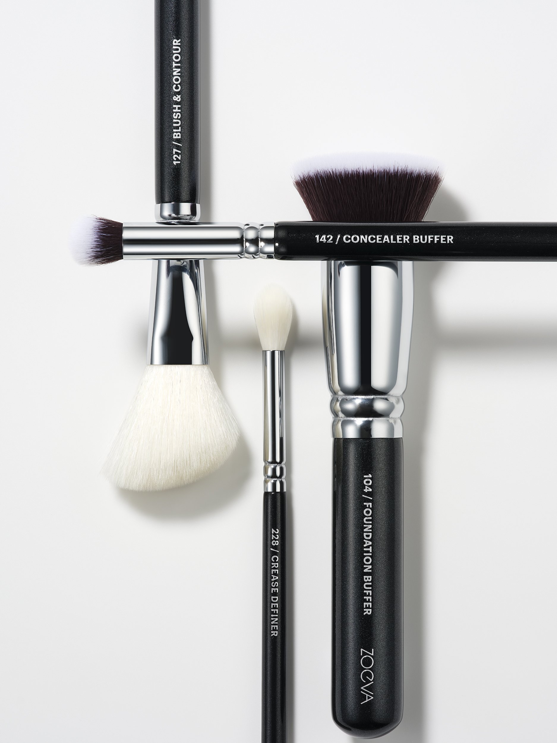 Zoeva make-up brush collection photographed by London based cosmetics photographer Simon Lyle