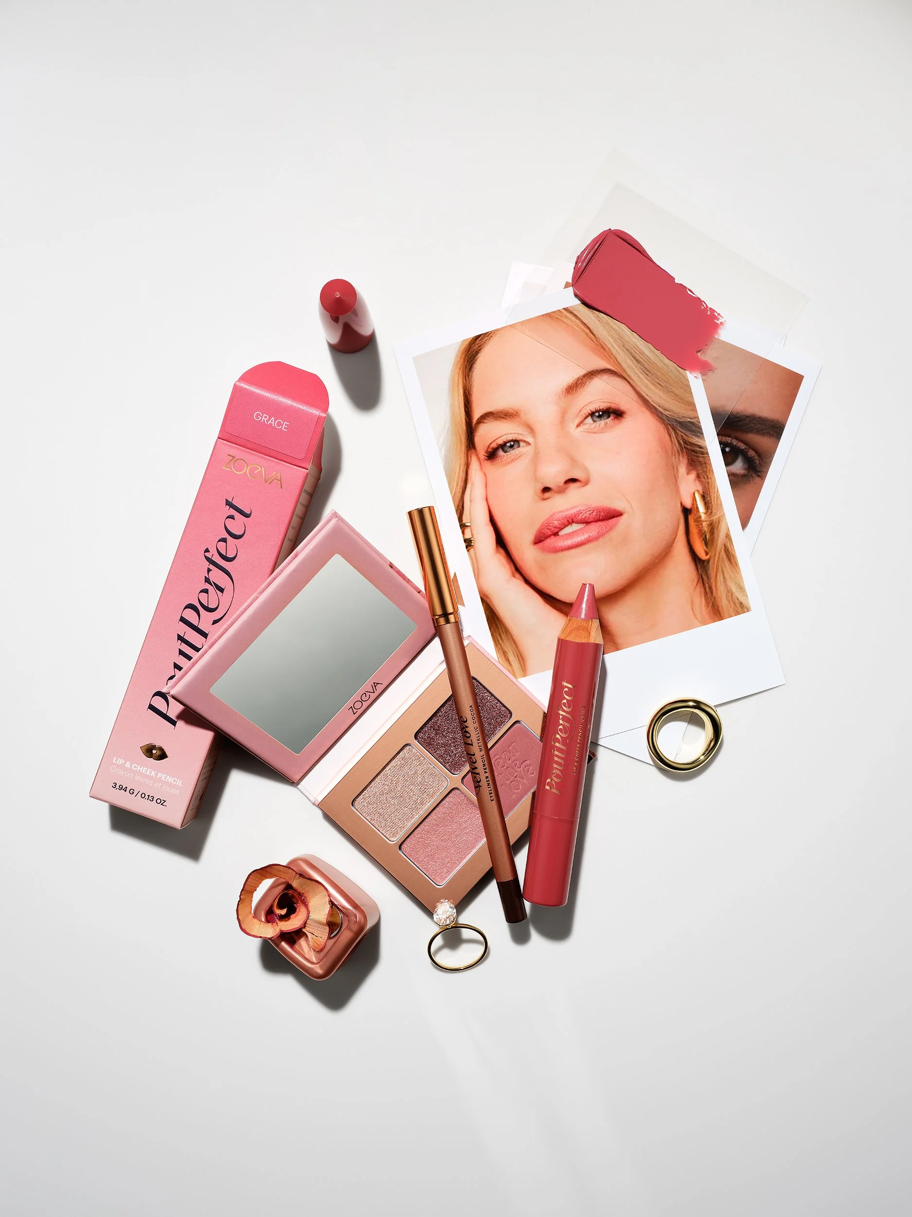 Zoeva Makeup look moodboard shot by London based beauty product photographer Simon Lyle