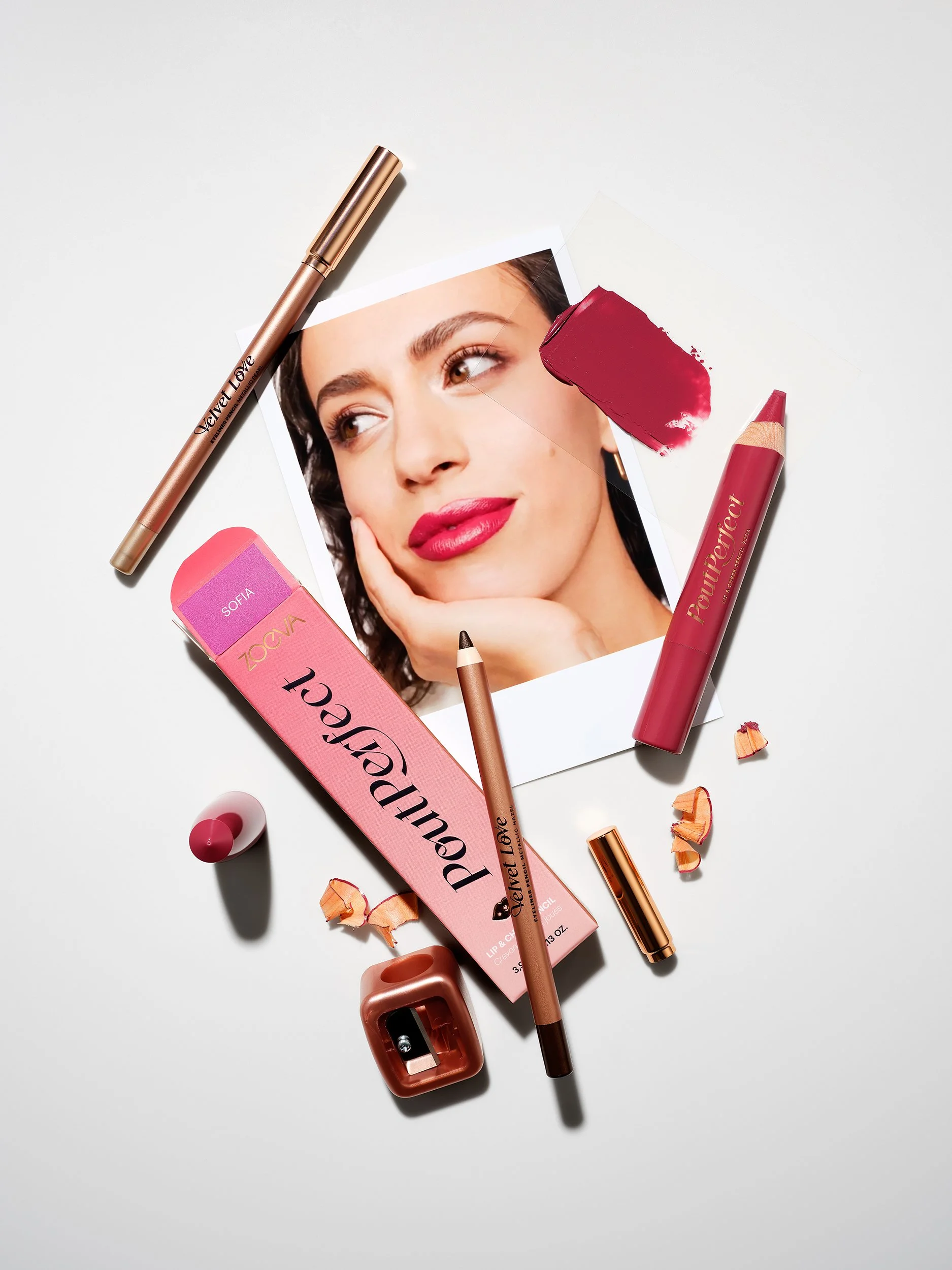 Beauty look moodboard photographed by product photographer - Simon Lyle Ritchie 