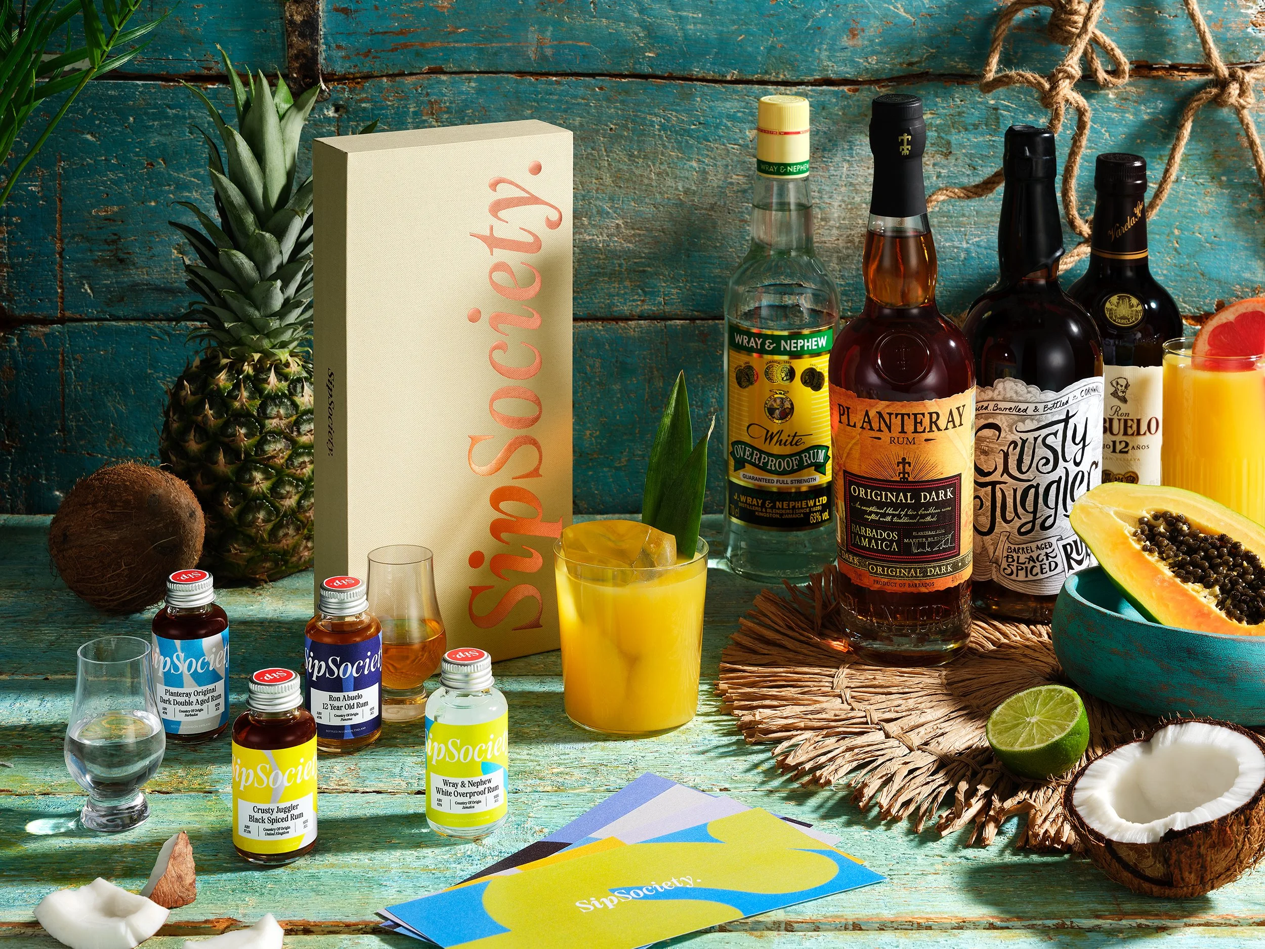 Sip Society rum collection shot by drinks advertising photographer Simon Lyle Photography