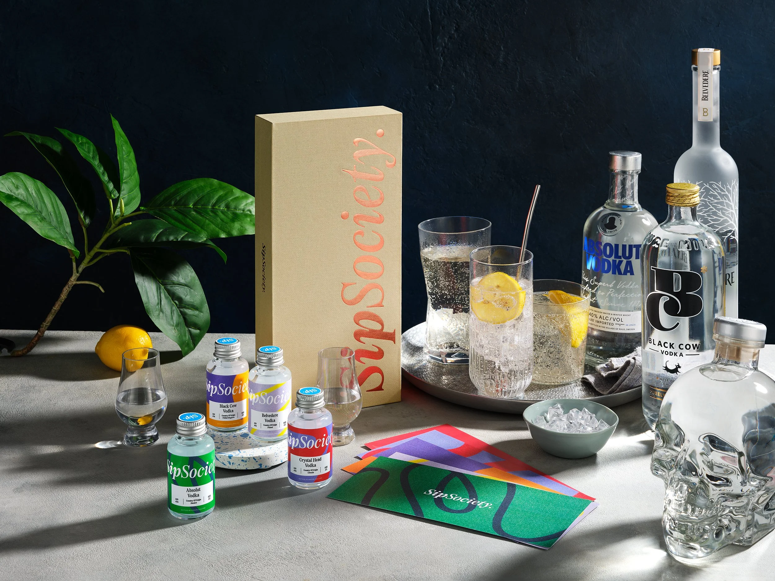 Sip Society Vodka collection photographed by London based food &amp; drink photographer Simon Lyle Ritchie