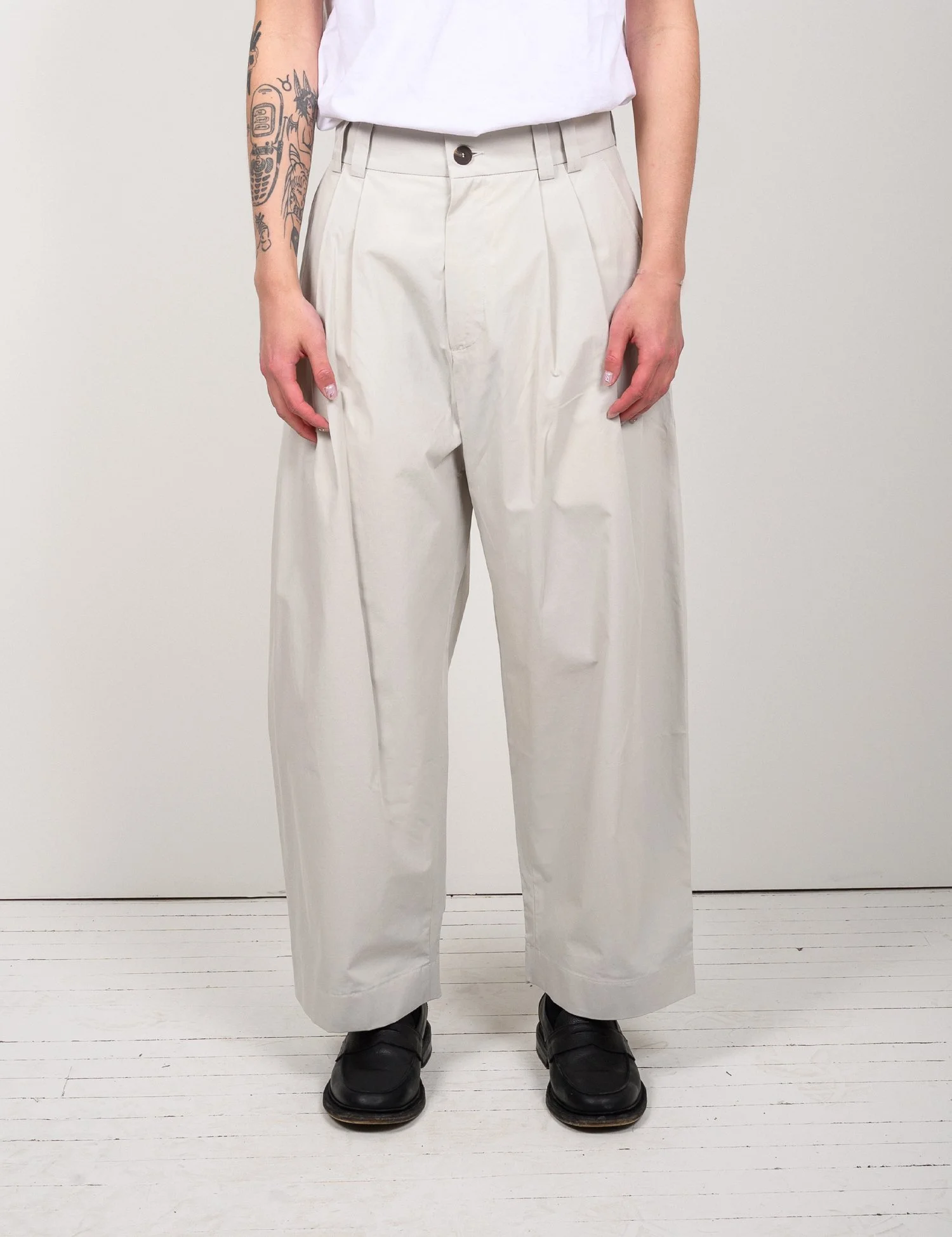 Studio Nicholson - Yale Volume Pant (Cloud) — EQUIPMENT