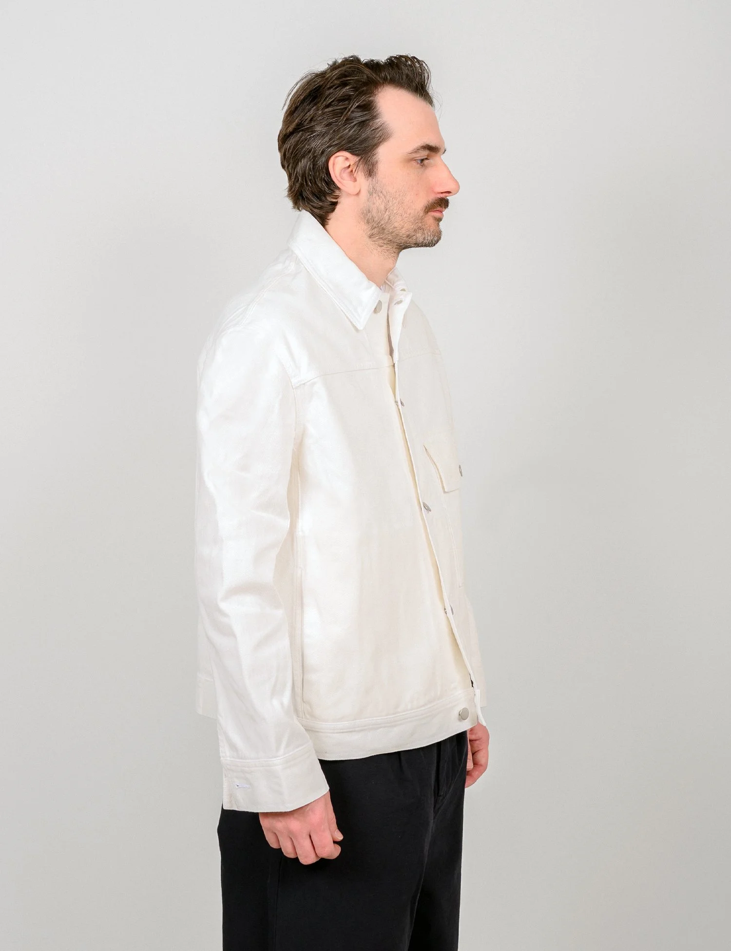Studio Nicholson - Lazar Denim Jacket (Ivory) — EQUIPMENT