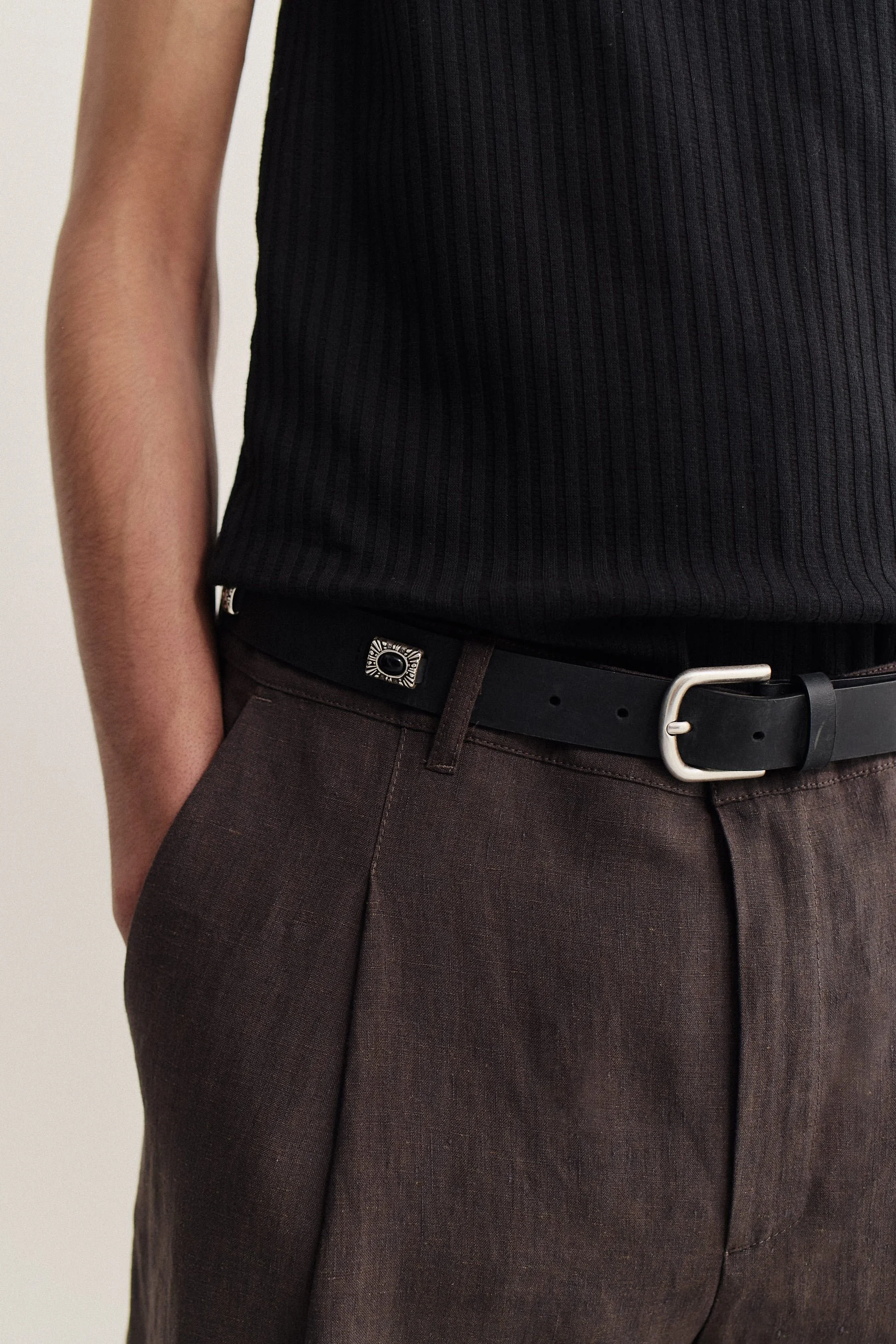 A Kind of Guise - DUNIRO BELT (RICH BLACK 90CM)