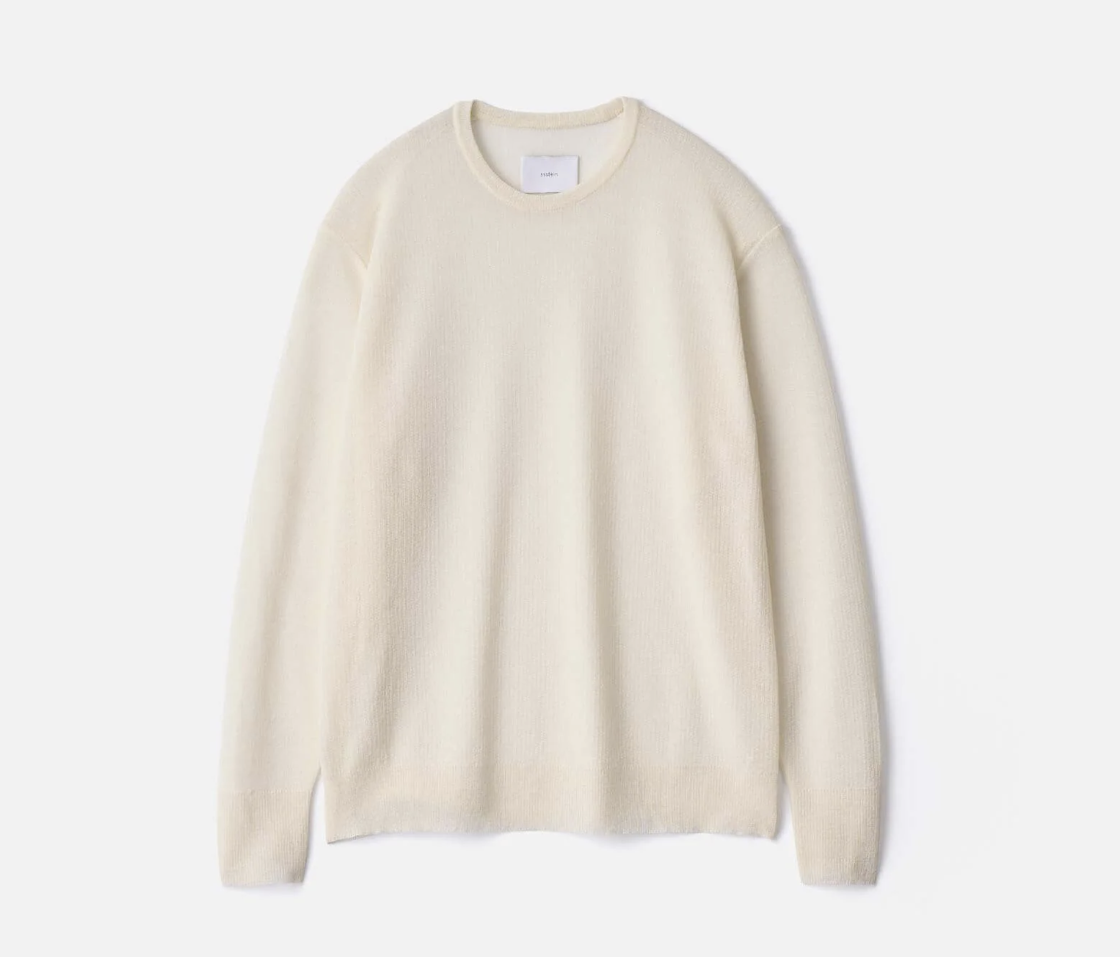 SSSTEIN – PE/RAMIE KNIT CREW NECK LS (OFF WHITE)