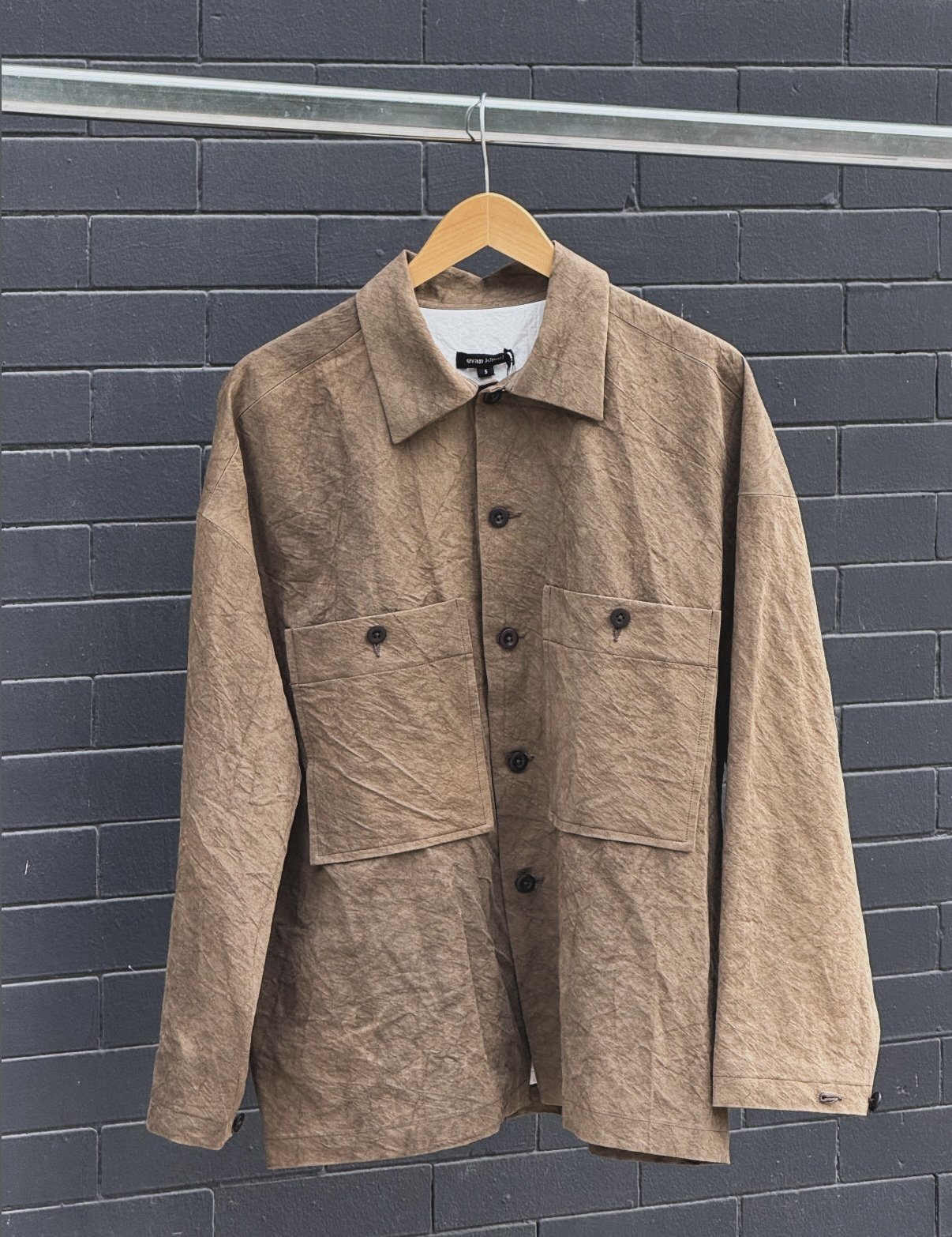 Evan Kinori - FIELD SHIRT TWO NATURAL DYE TWILL (PERSIMMON IRON DYE)