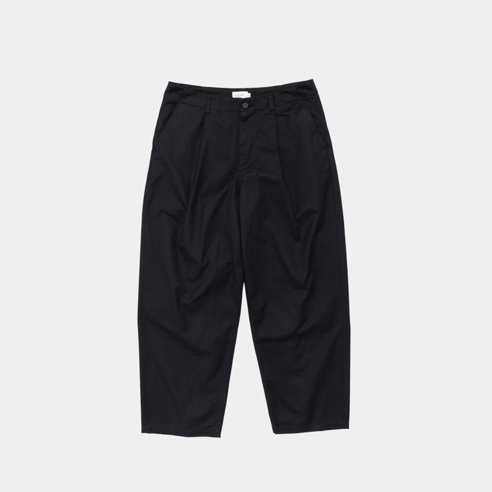 STILL BY HAND – SELVEDGE 1 PLEAT PANTS (BLACK NAVY)