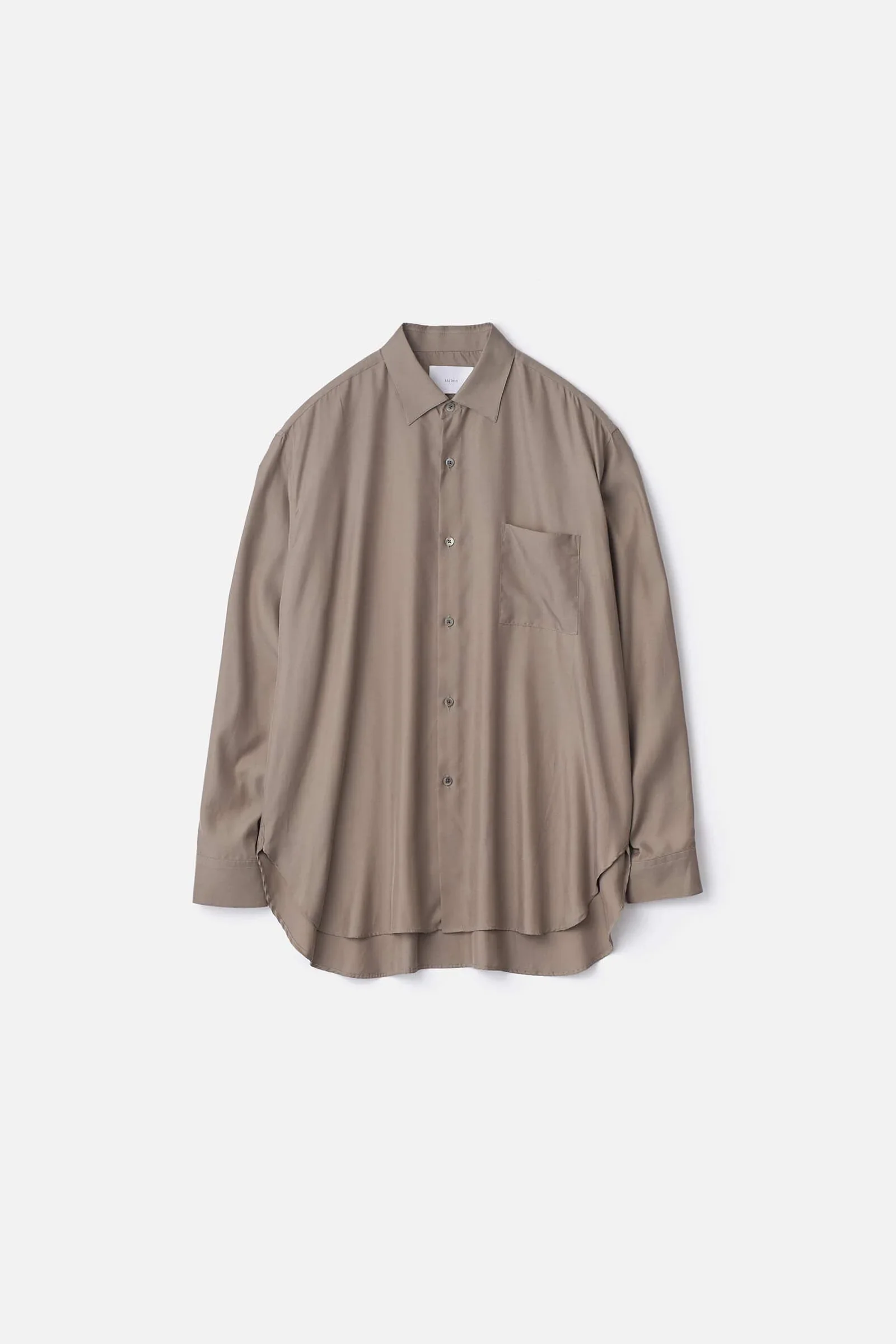 SSSTEIN - CUPRO TWILL OVERSIZED LS SHIRT (TAUPE)