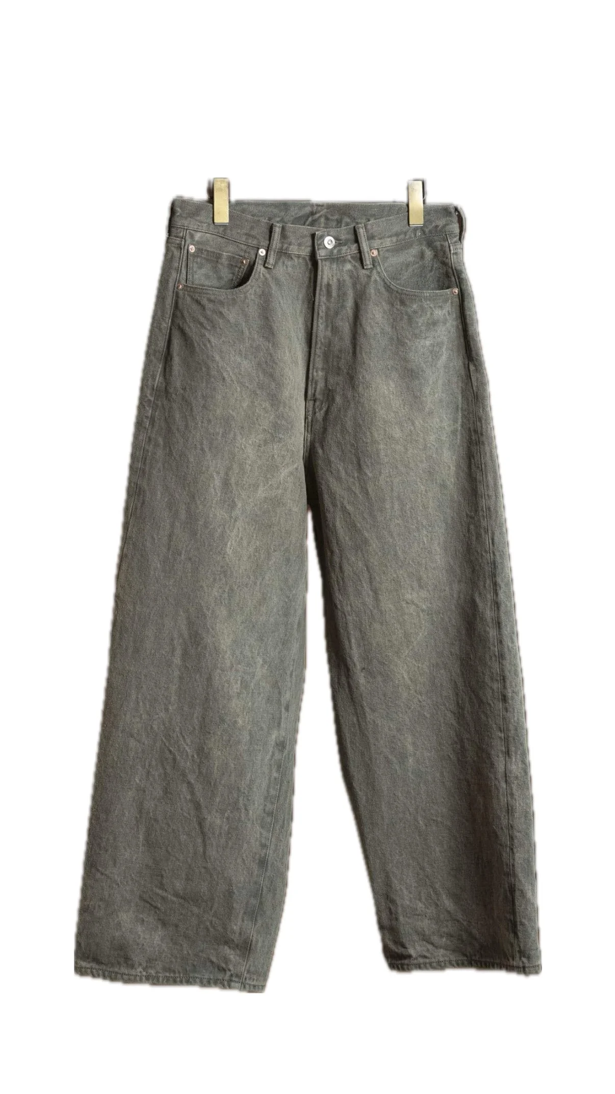 YOKO SAKAMOTO – 5 POCKET STRAIGHT PANTS (MUGWORT)