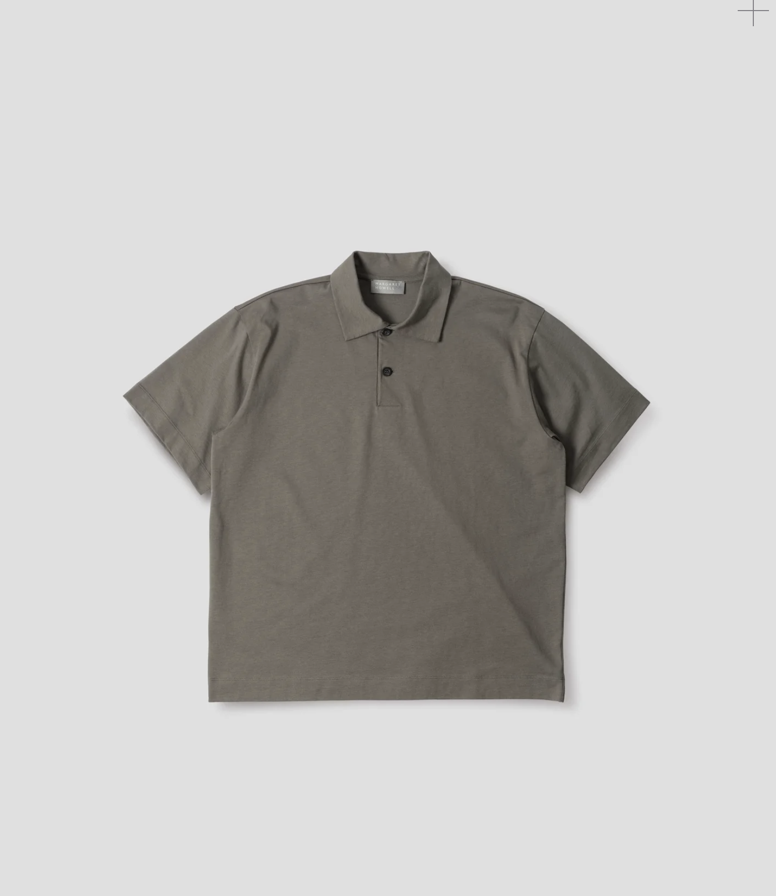 Margaret Howell - SHORT SLEEVE BUTTON POLO COTTON JERSEY (BAY)
