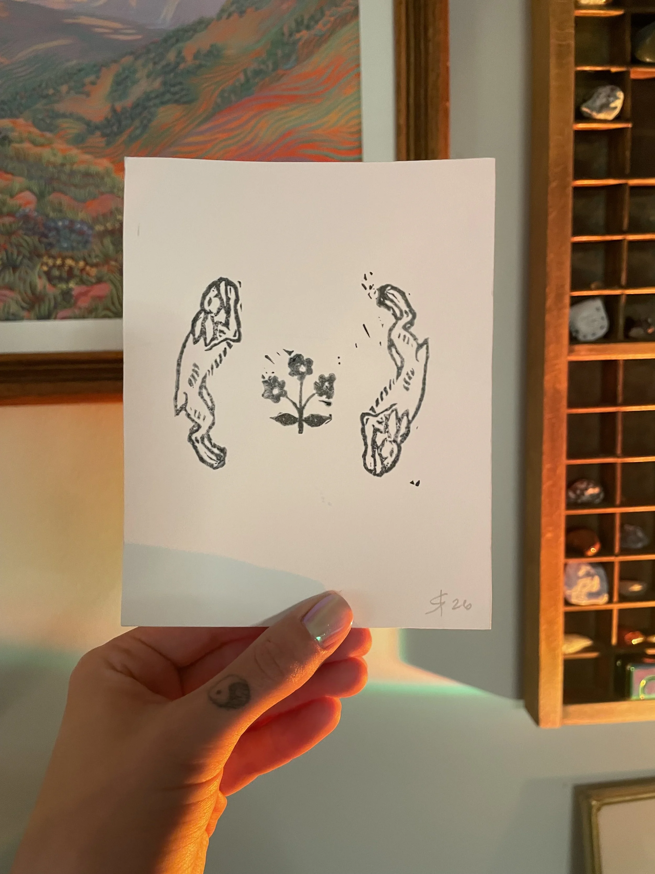 spring bunny print