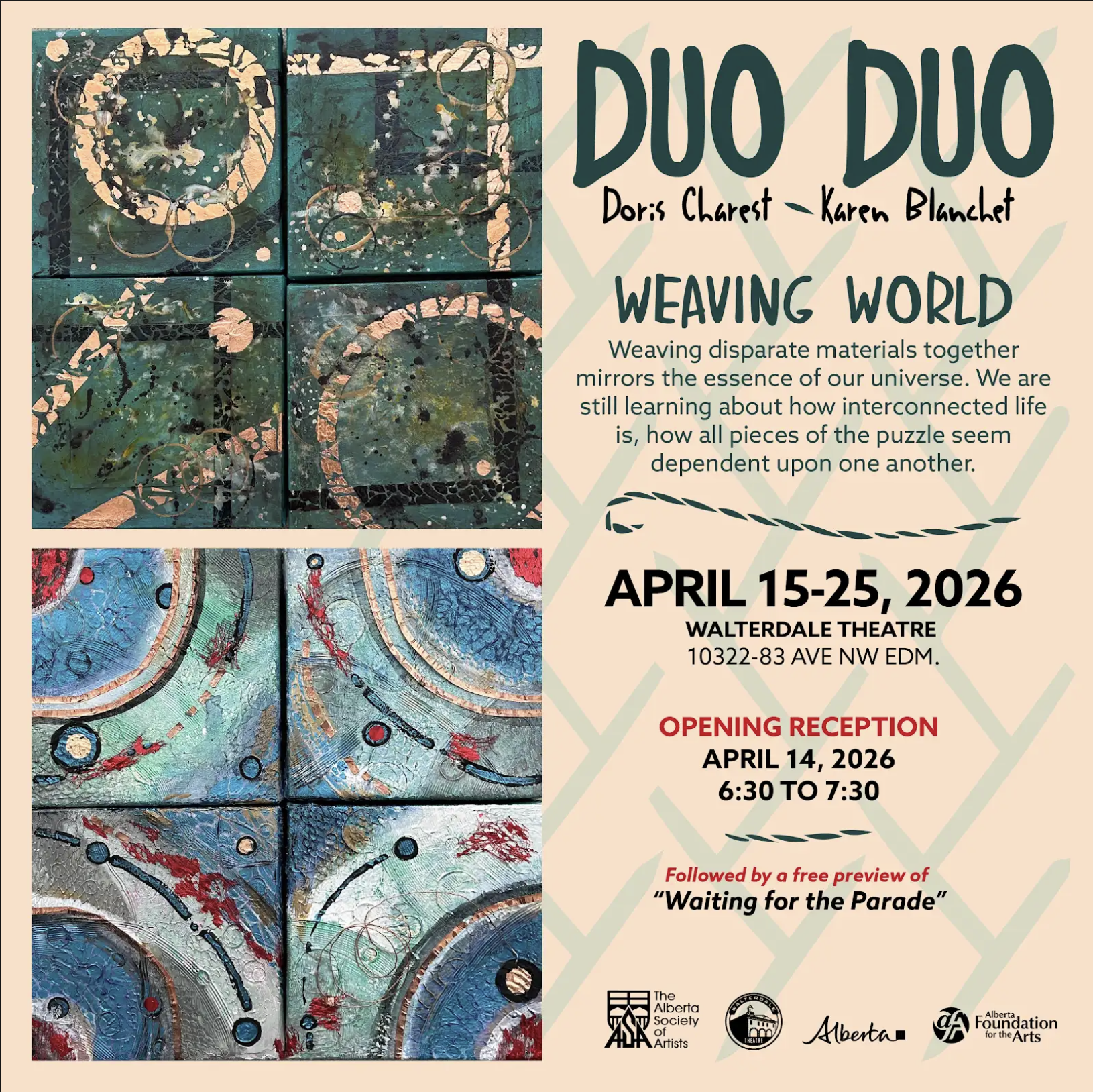 Exhibition “Weaving World” at the Walterdale Theatre in Edmonton