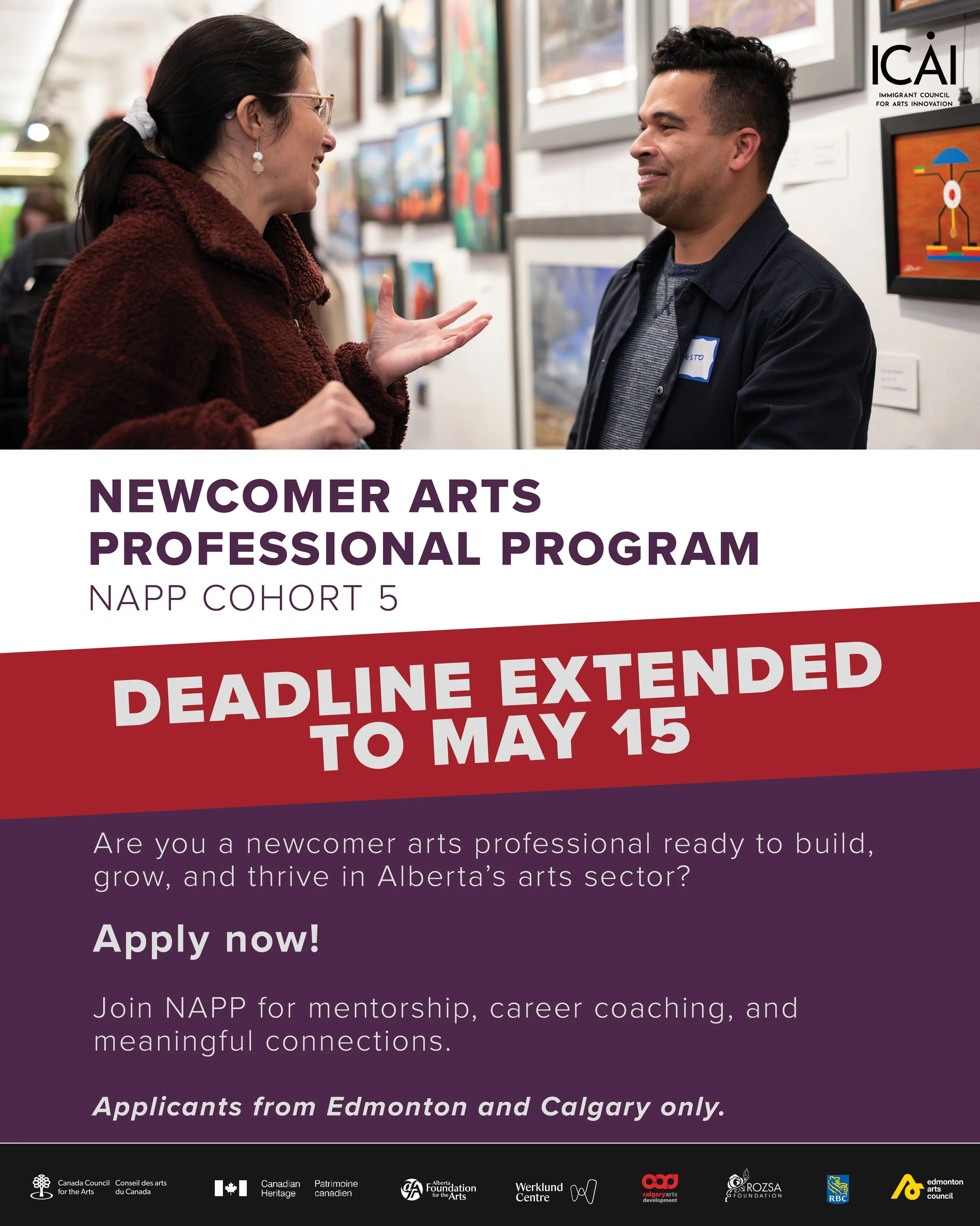 ICAI Newcomer Arts Professional Program: Application Deadline Extended