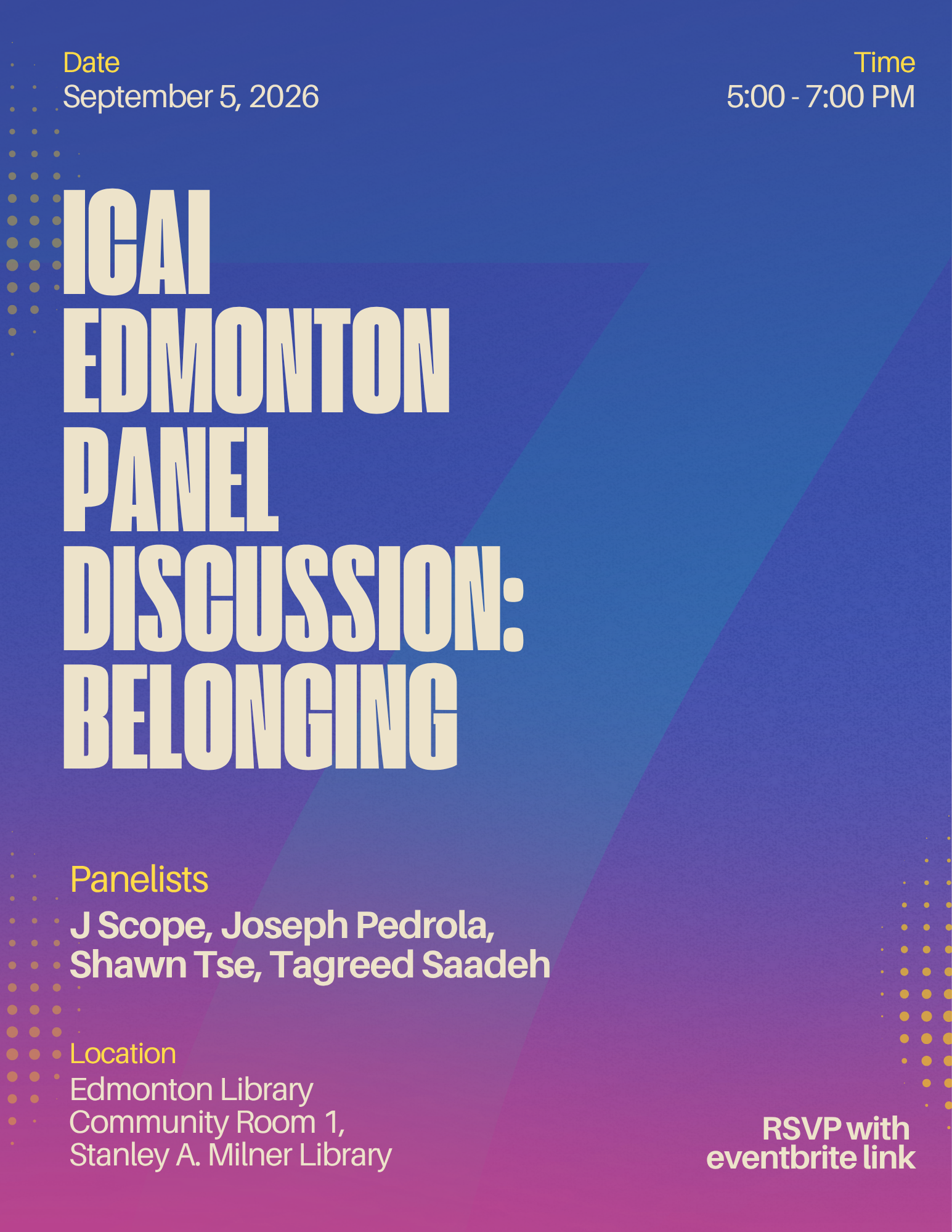 ICAI Edmonton Panel Discussion: Belonging