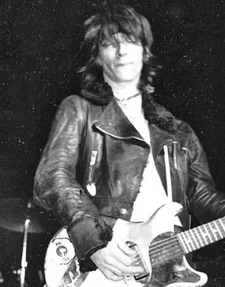 You may not be able to wrap your arms around a memory but you can put them into an artifact of one. Johnny Thunders of the infamous punk bank The New York Dolls is wearing the black leather jacket that&rsquo;s now mine. The story of how that came to 