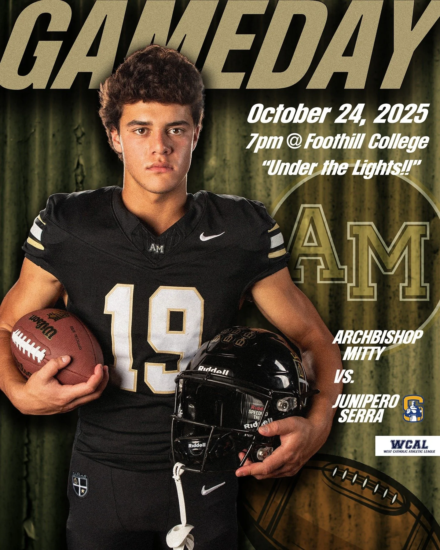 Hello Mitty Monarch Fans!! Are you ready for some Football? Great match up against Serra. Let's Gooooooo!! 🏈 #sportsportraits #westcottlighting #nikon #tamronamericas #football #highschoolfootball #mittyfootball #grinding