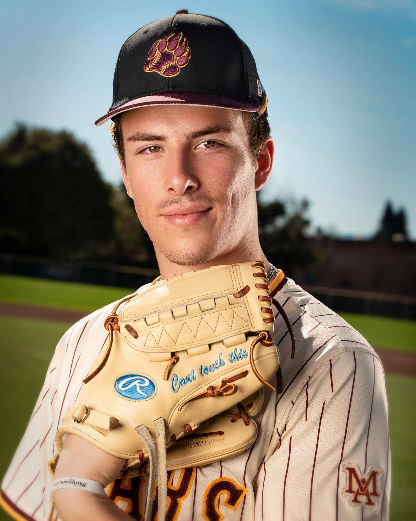 His mitt says it all. Let's play ball!! 🔥⚾ GO BEARS!! 📸 #sportsportraits #westcottlighting #nikon #tamronamericas #baseball