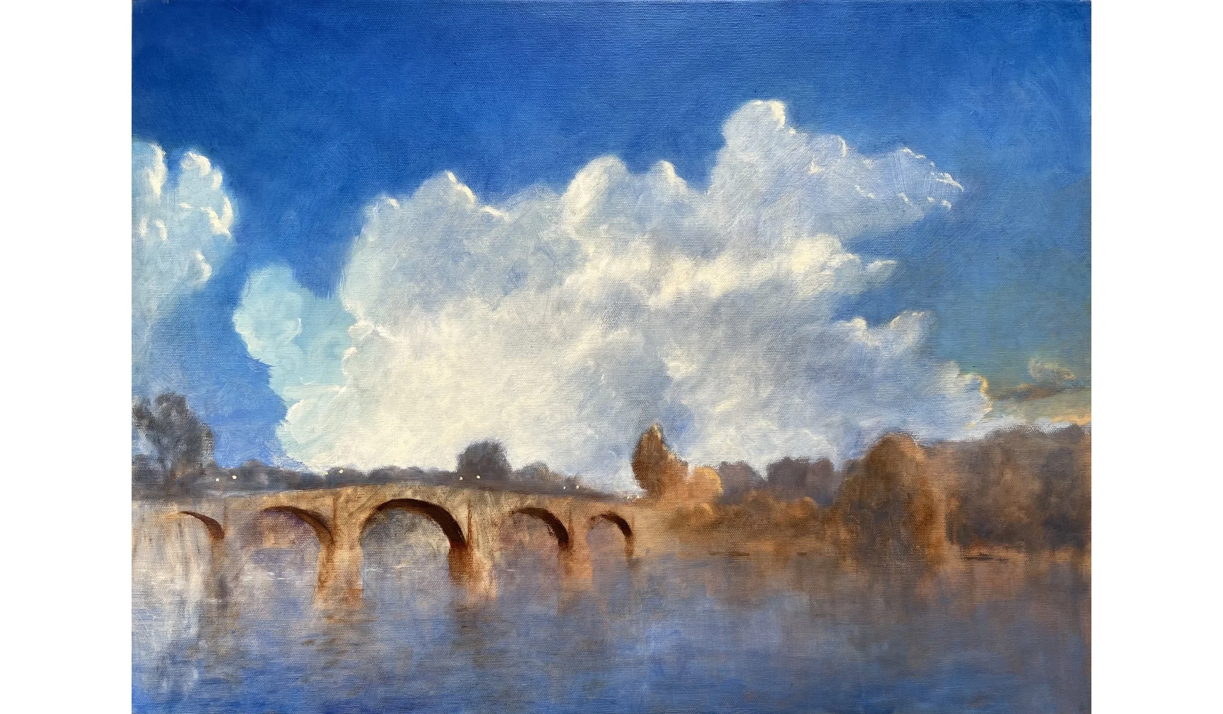 Richmond Bridge, Morning Light oil on canvas 45.5 x 61cm